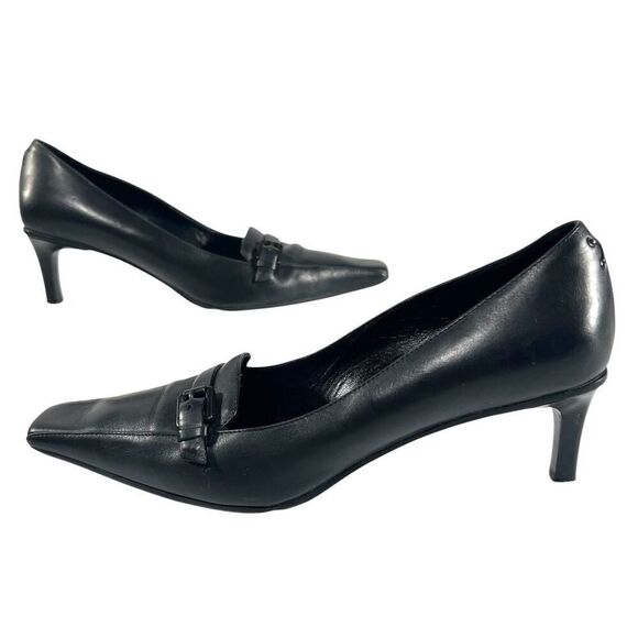 Gucci Pumps Size 37C IT / Sz 7 US Black Leather Slip-On - Picture 1 of 12